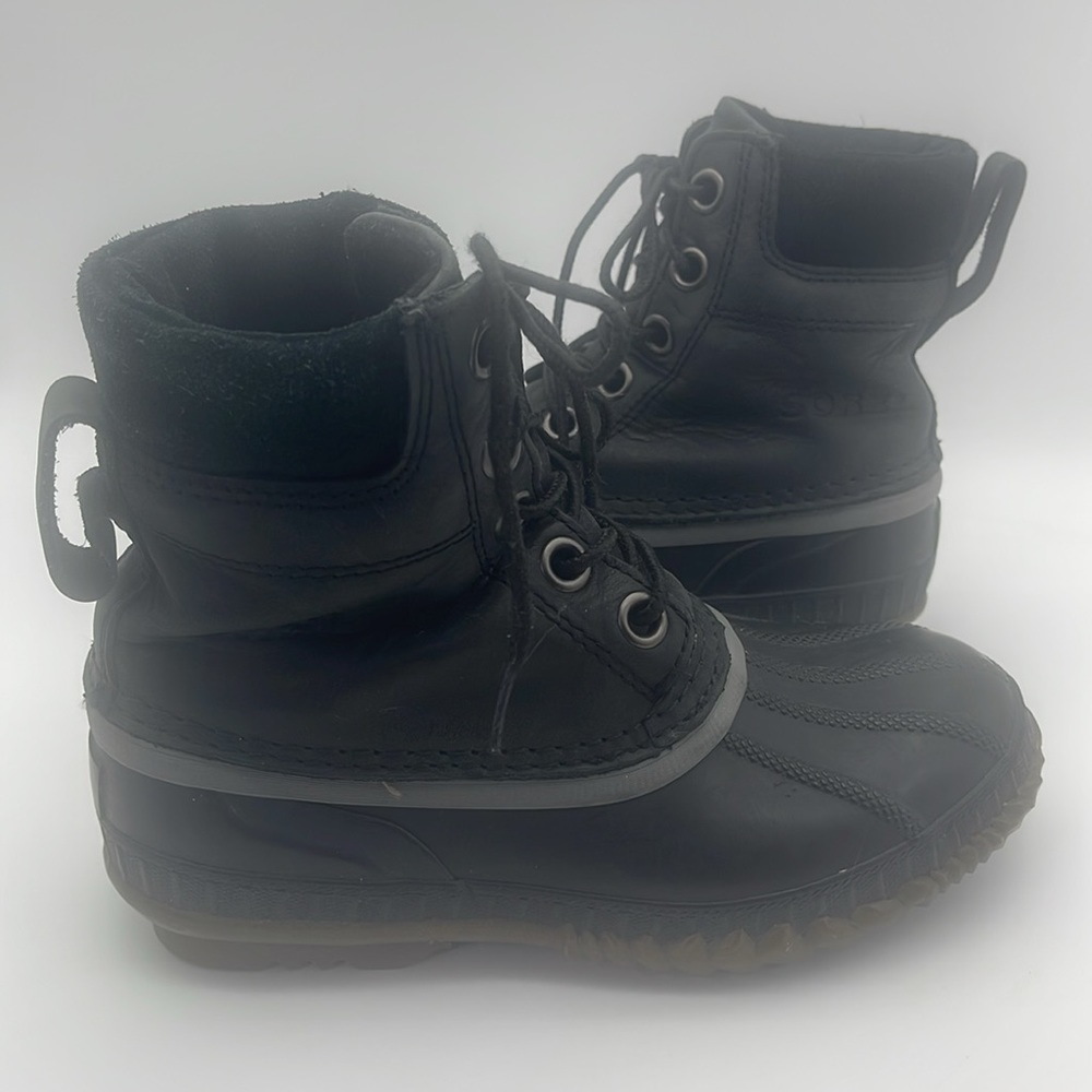 Sorel Cheyenne Youth Snow Boots Lace Up Insulated Waterproof Unisex Sz 3
